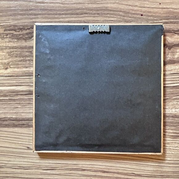 Mini Owl Watercolor Painting Gold Gilt Frame Square 6 x 6 Handmade Drawing OOAK - Picture 6 of 6